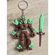 Breloczek Żywiołaka Strażnika Mocy Ziemi 3D - Brelok Druk3d fidget Keychain