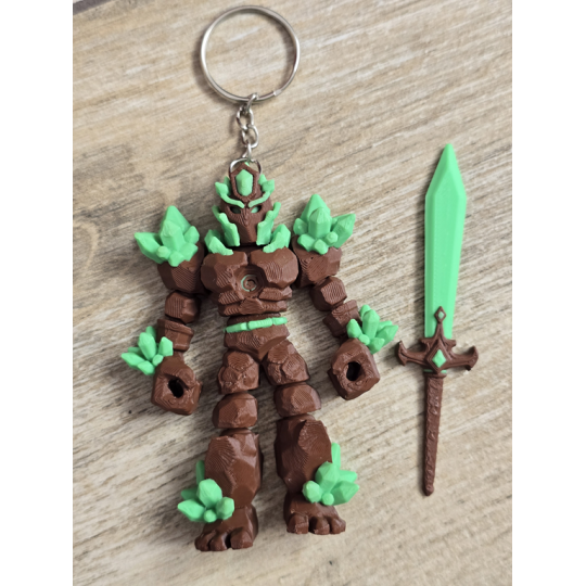 Breloczek Żywiołaka Strażnika Mocy Ziemi 3D - Brelok Druk3d fidget Keychain