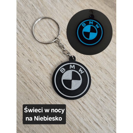 Breloczek BMW - Świeci w Nocy! 3d - Druk3d fidget Keychain mixGadzet
