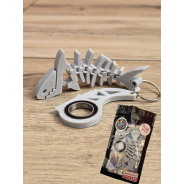 Keyspinner + Rekin 2w1 Marmurowy 3D - KeyRambit KeyFlipper 3D Fidget