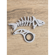 Keyspinner + Rekin 2w1 Marmurowy 3D - KeyRambit KeyFlipper 3D Fidget