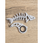 Keyspinner + Rekin 2w1 Marmurowy 3D - KeyRambit KeyFlipper 3D Fidget