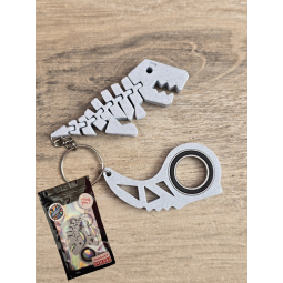 Keyspinner + Rex 2w1 Marmurowy 3D - KeyRambit KeyFlipper 3D Fidget