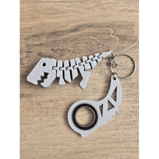 Keyspinner + Rex 2w1 Marmurowy 3D - KeyRambit KeyFlipper 3D Fidget