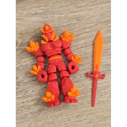 Figurka Żywiołaka Strażnika Mocy Ognia 3d - Druk3d fidget mixGadzet