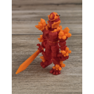Breloczek Żywiołaka Strażnika Mocy Ognia 3D - Brelok Druk3d fidget Keychain