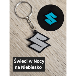Breloczek Suzuki - Świeci w Nocy! 3d - Druk3d fidget Keychain mixGadzet