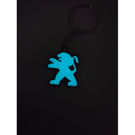 Breloczek Peugeot - Świeci w Nocy! 3d - Druk3d fidget Keychain mixGadzet