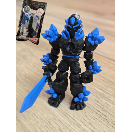 Breloczek Żywiołaka Ciemna Strona Mocy Niebieski 3D -Druk3d fidget Keychain