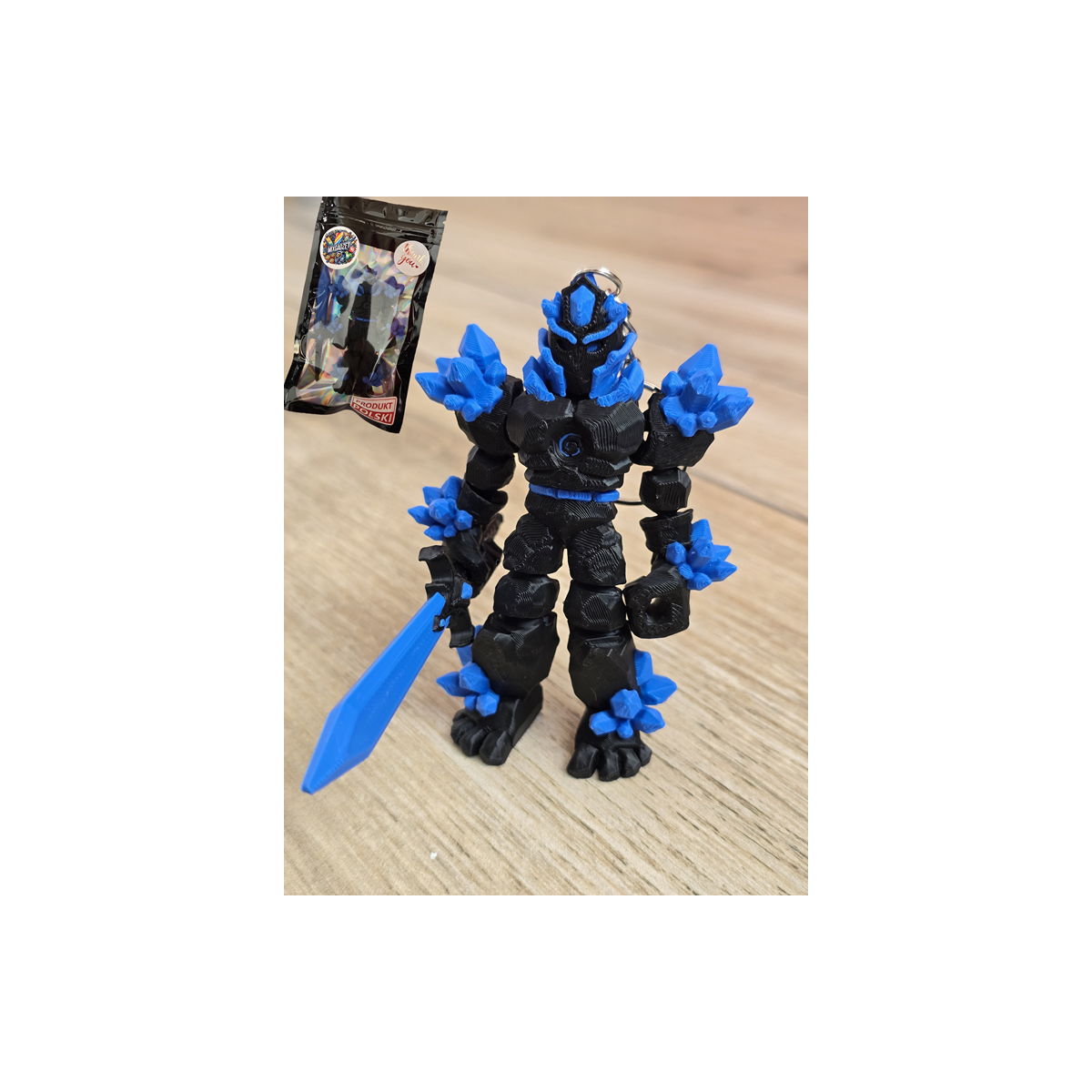 Breloczek Żywiołaka Ciemna Strona Mocy Niebieski 3D -Druk3d fidget Keychain