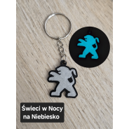 Breloczek Peugeot - Świeci w Nocy! 3d - Druk3d fidget Keychain mixGadzet