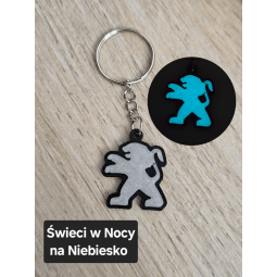Breloczek Peugeot - Świeci w Nocy! 3d - Druk3d fidget Keychain mixGadzet
