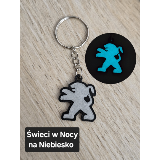 Breloczek Peugeot - Świeci w Nocy! 3d - Druk3d fidget Keychain mixGadzet