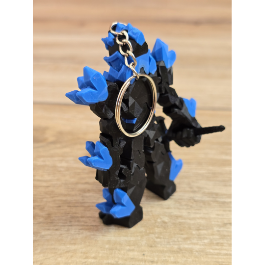 Breloczek Żywiołaka Ciemna Strona Mocy Niebieski 3D -Druk3d fidget Keychain