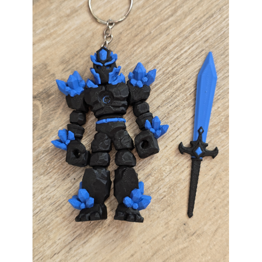 Breloczek Żywiołaka Ciemna Strona Mocy Niebieski 3D -Druk3d fidget Keychain