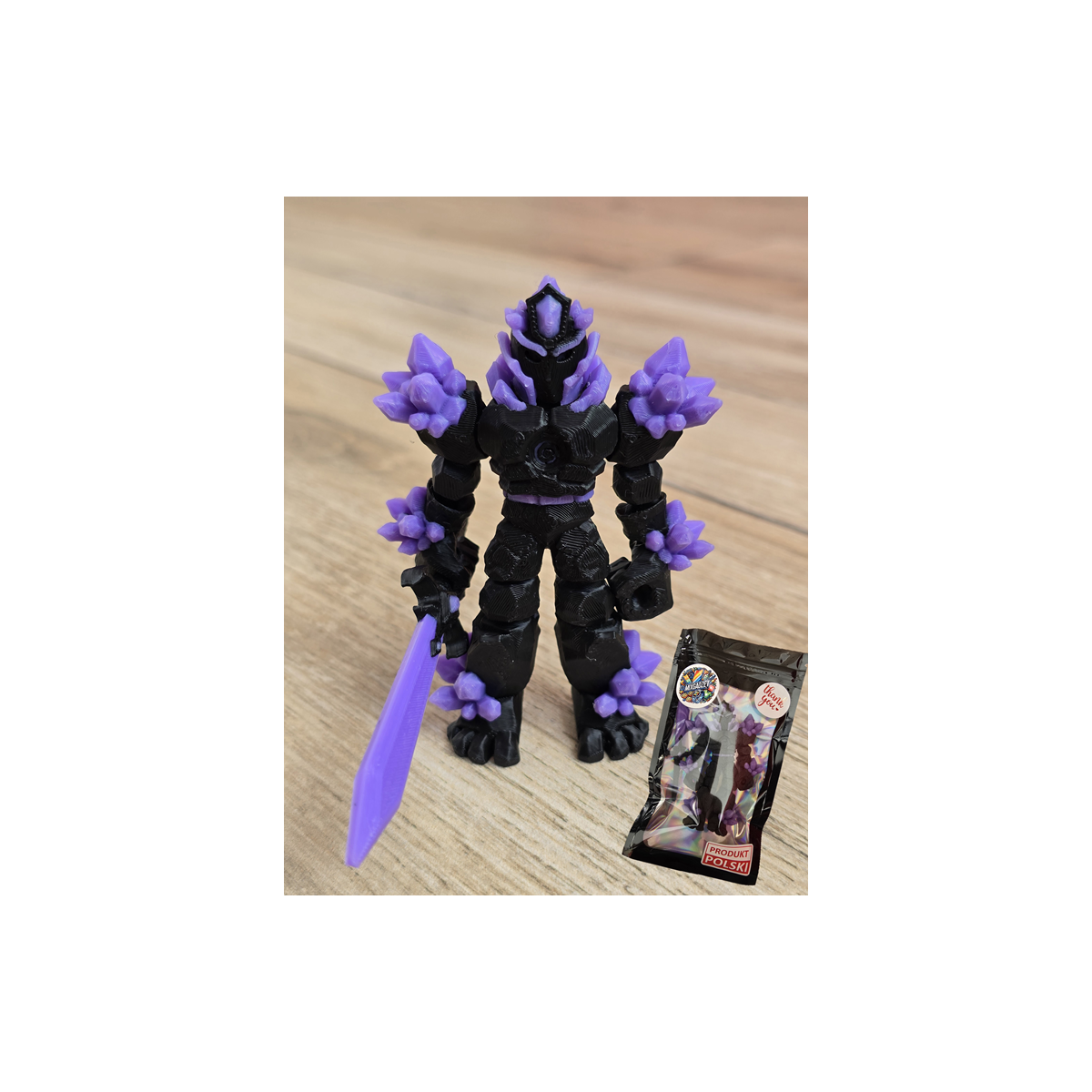 Figurka Żywiołaka Ciemna Strona Mocy Fioletowy 3d - Druk3d fidget mixGadzet