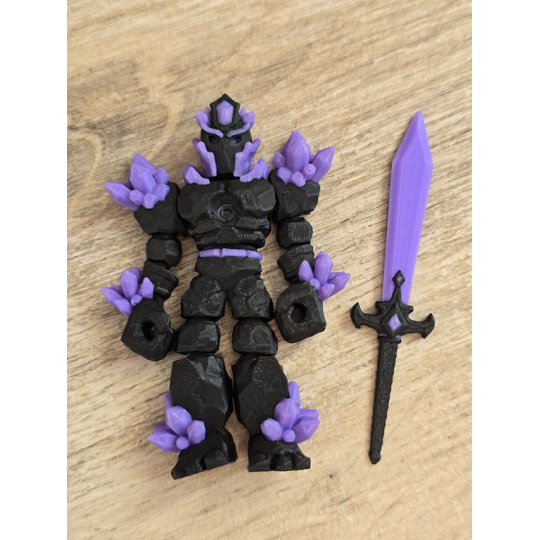 Figurka Żywiołaka Ciemna Strona Mocy Fioletowy 3d - Druk3d fidget mixGadzet