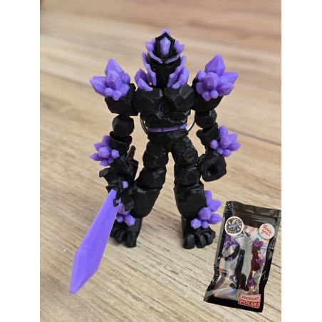 Breloczek Żywiołaka Ciemna Strona Mocy Fioletowy 3D -Druk3d fidget Keychain