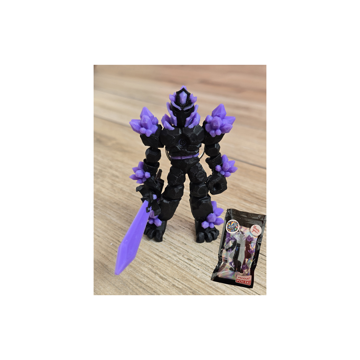 Breloczek Żywiołaka Ciemna Strona Mocy Fioletowy 3D -Druk3d fidget Keychain
