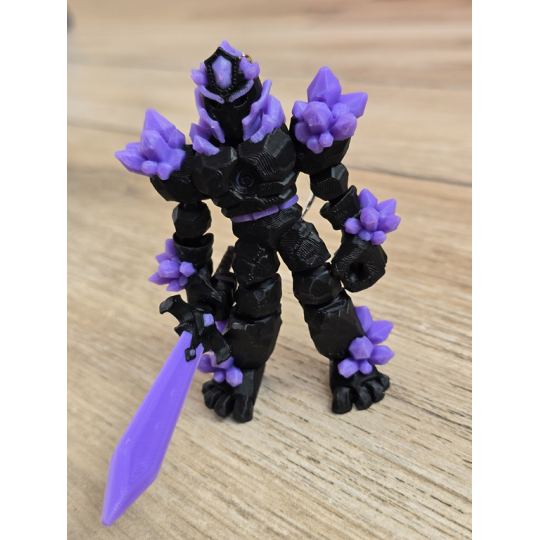 Breloczek Żywiołaka Ciemna Strona Mocy Fioletowy 3D -Druk3d fidget Keychain