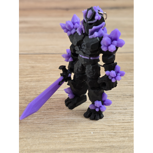 Breloczek Żywiołaka Ciemna Strona Mocy Fioletowy 3D -Druk3d fidget Keychain