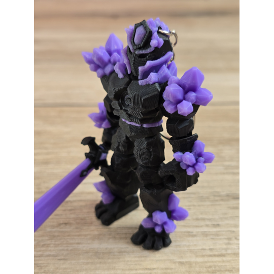 Breloczek Żywiołaka Ciemna Strona Mocy Fioletowy 3D -Druk3d fidget Keychain