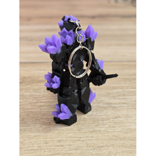 Breloczek Żywiołaka Ciemna Strona Mocy Fioletowy 3D -Druk3d fidget Keychain