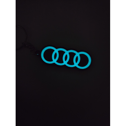 Breloczek Audi - Świeci w Nocy! 3d - Druk3d fidget Keychain mixGadzet
