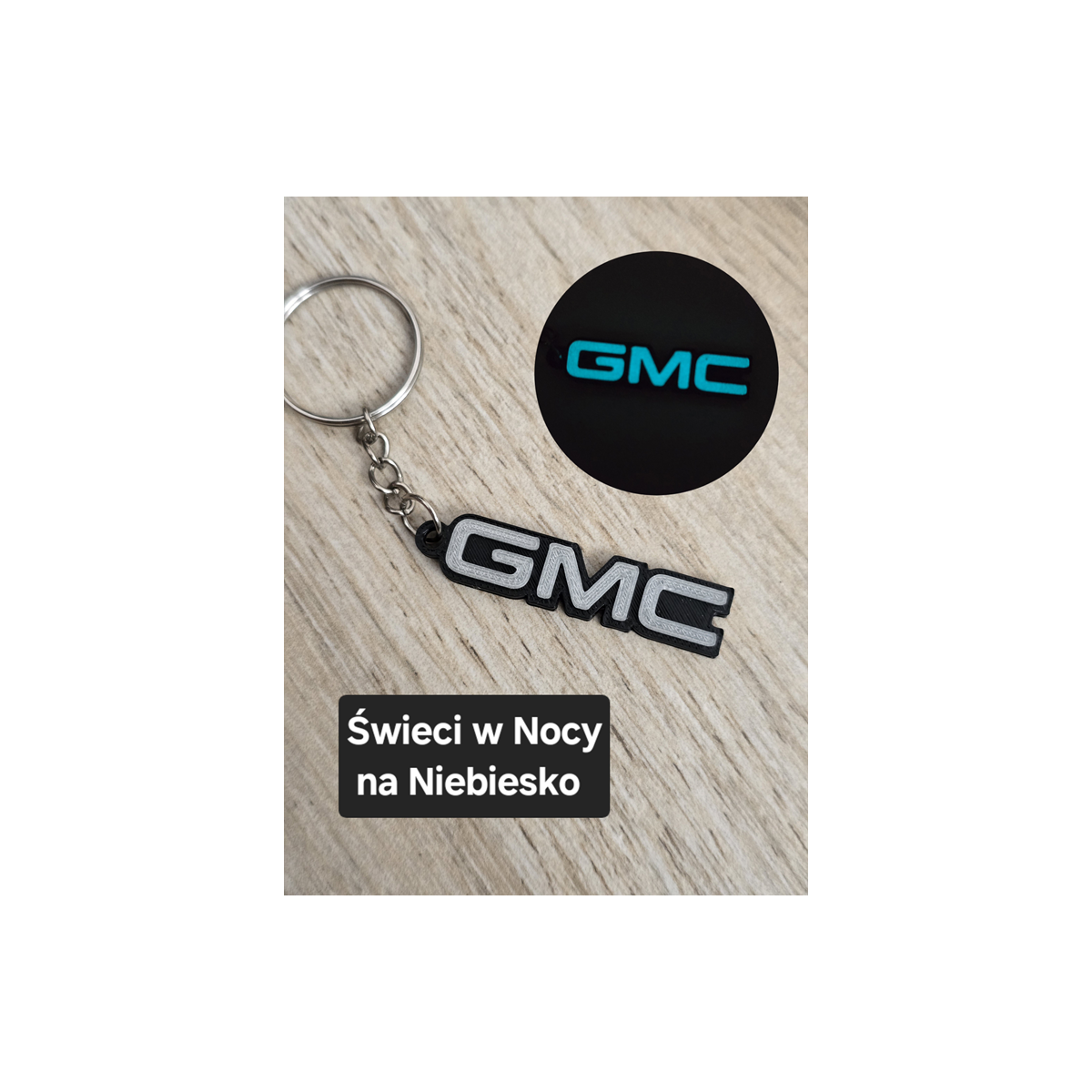 Breloczek GMC - Świeci w Nocy! 3d - Druk3d fidget Keychain mixGadzet