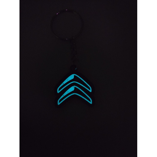Breloczek Citroen - Świeci w Nocy! 3d - Druk3d fidget Keychain mixGadzet