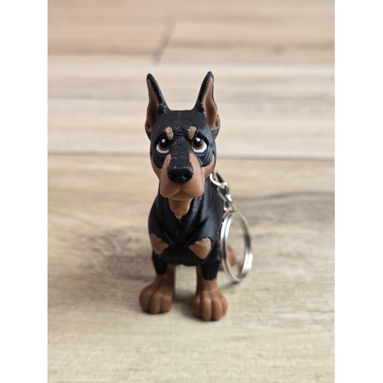 Breloczek Dobermana 3D - Brelok Druk3d fidget Keychain mixGadzet