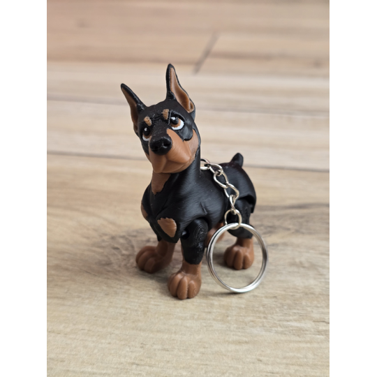 Breloczek Dobermana 3D - Brelok Druk3d fidget Keychain mixGadzet