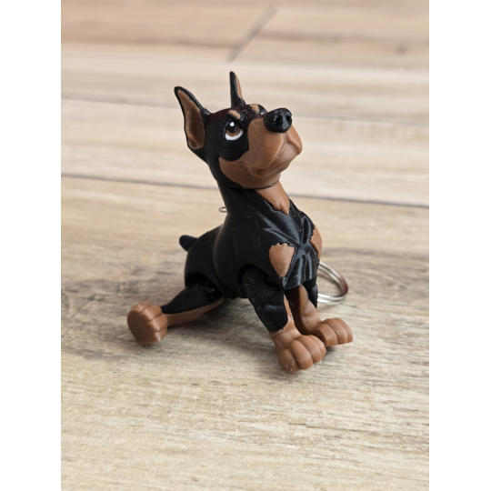 Breloczek Dobermana 3D - Brelok Druk3d fidget Keychain mixGadzet