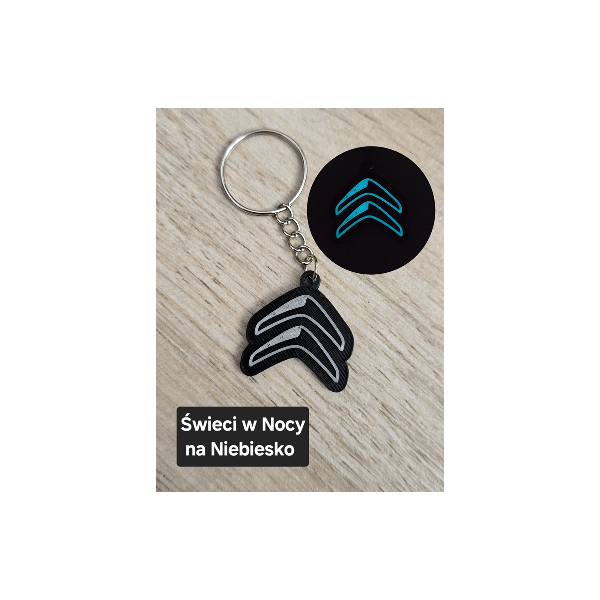 Breloczek Citroen - Świeci w Nocy! 3d - Druk3d fidget Keychain mixGadzet