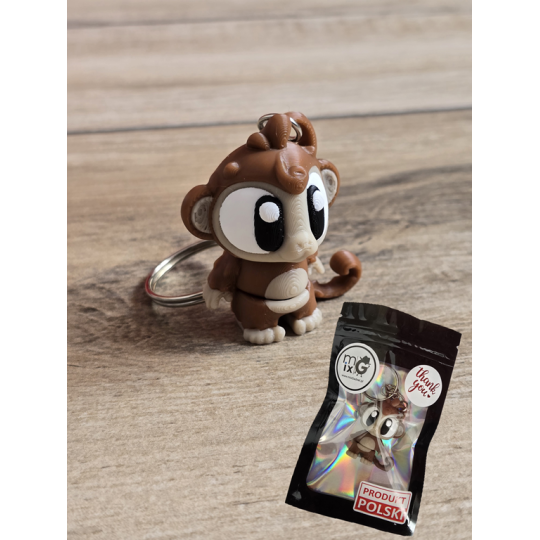 Breloczek Małpki 3D - Brelok Druk3d fidget Keychain mixGadzet