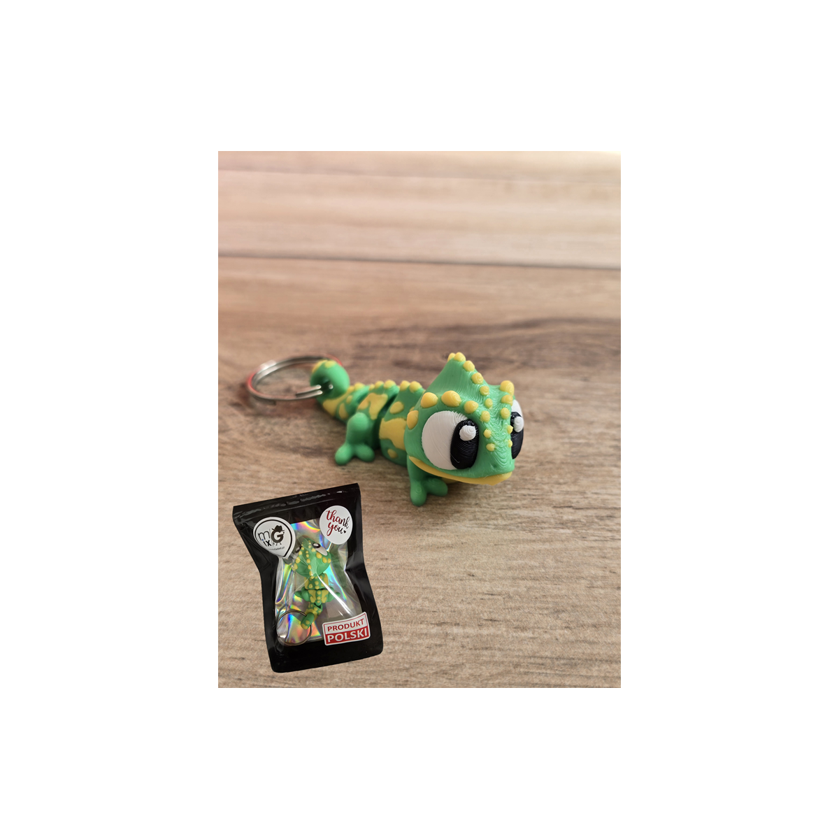 Breloczek Kameleona 3D - Brelok Druk3d fidget Keychain mixGadzet