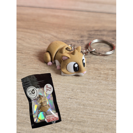 Breloczek Chomika 3D - Brelok Druk3d fidget Keychain mixGadzet