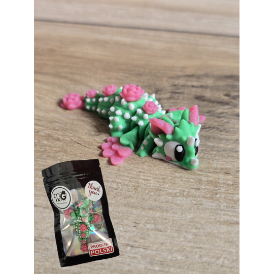 Mini Figurka Cactus Bloom Dragon 3D - Druk3d fidget mixGadzet