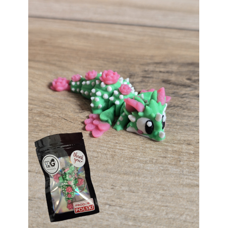 Mini Figurka Cactus Bloom Dragon 3D - Druk3d fidget mixGadzet