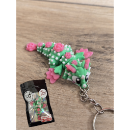 Breloczek Cactus Bloom Dragon 3D - Brelok Druk3d fidget Keychain mixGadzet