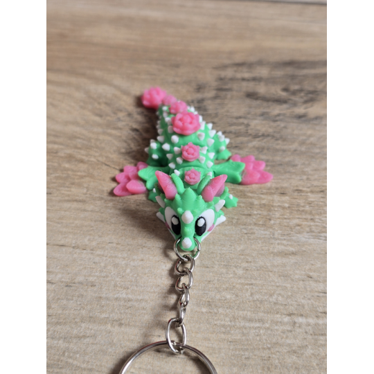 Breloczek Cactus Bloom Dragon 3D - Brelok Druk3d fidget Keychain mixGadzet