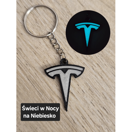 Breloczek Tesla - Świeci w Nocy! 3d - Druk3d fidget Keychain mixGadzet