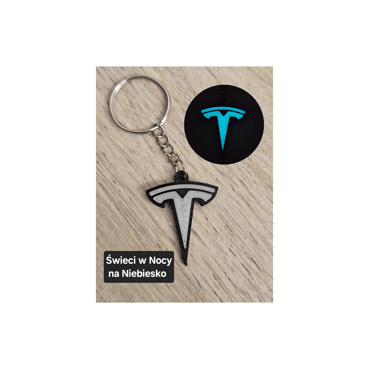 Breloczek Tesla - Świeci w Nocy! 3d - Druk3d fidget Keychain mixGadzet
