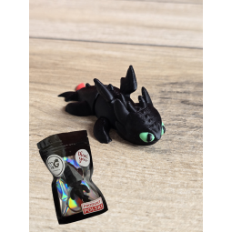 Mini Figurka Szczerbatek Nocna Furia 3D - Druk3d fidget mixGadzet