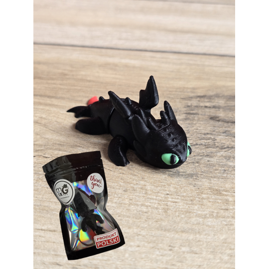 Mini Figurka Szczerbatek Nocna Furia 3D - Druk3d fidget mixGadzet