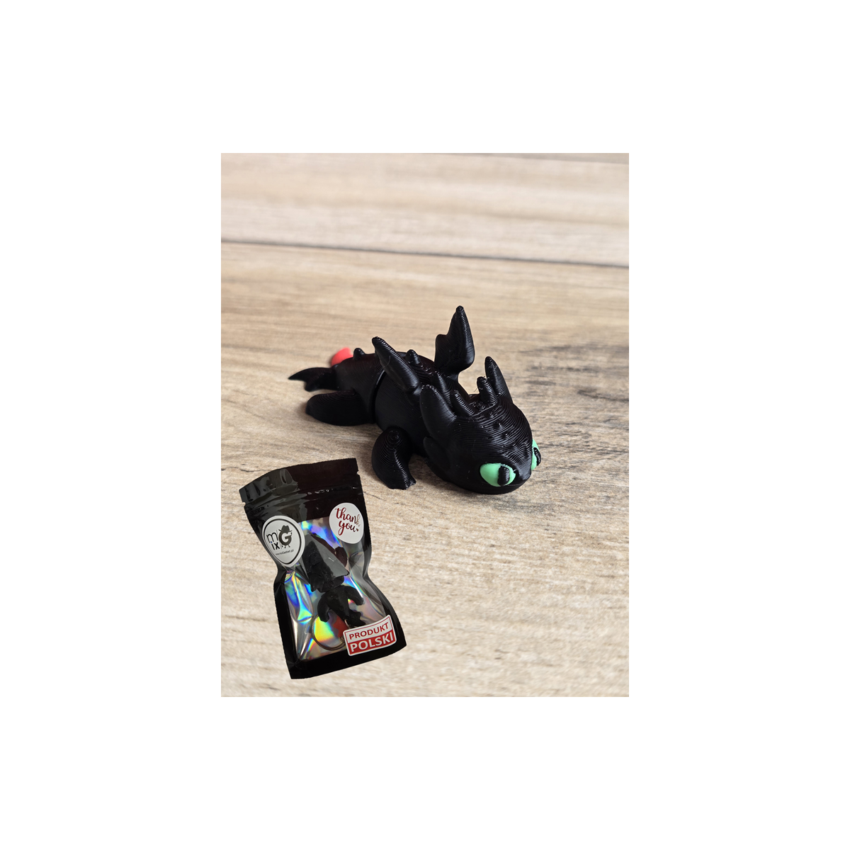 Mini Figurka Szczerbatek Nocna Furia 3D - Druk3d fidget mixGadzet