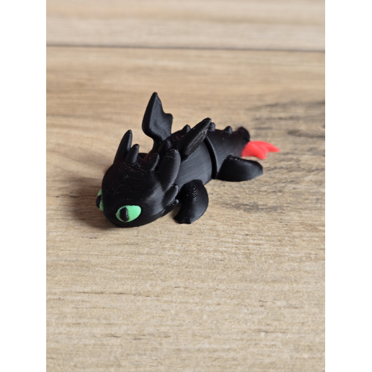 Mini Figurka Szczerbatek Nocna Furia 3D - Druk3d fidget mixGadzet