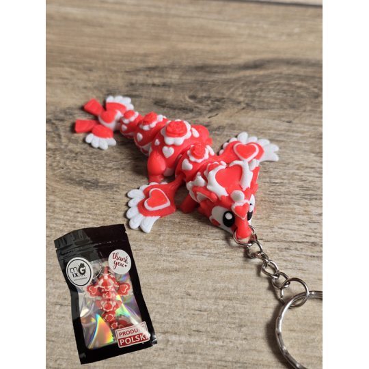Breloczek Heartseeker Dragon 3D - Brelok Druk3d fidget Keychain mixGadzet