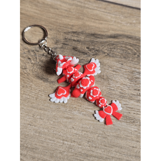 Breloczek Heartseeker Dragon 3D - Brelok Druk3d fidget Keychain mixGadzet