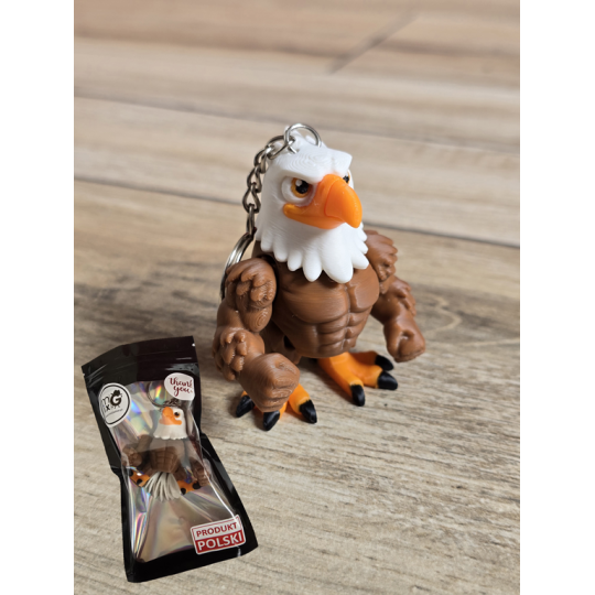 Breloczek Muskularny Orzeł 3D - Brelok Druk3d fidget Keychain mixGadzet